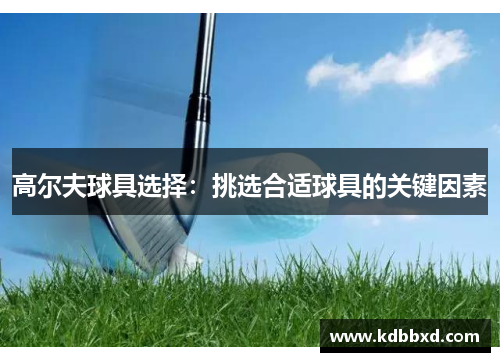 高尔夫球具选择：挑选合适球具的关键因素